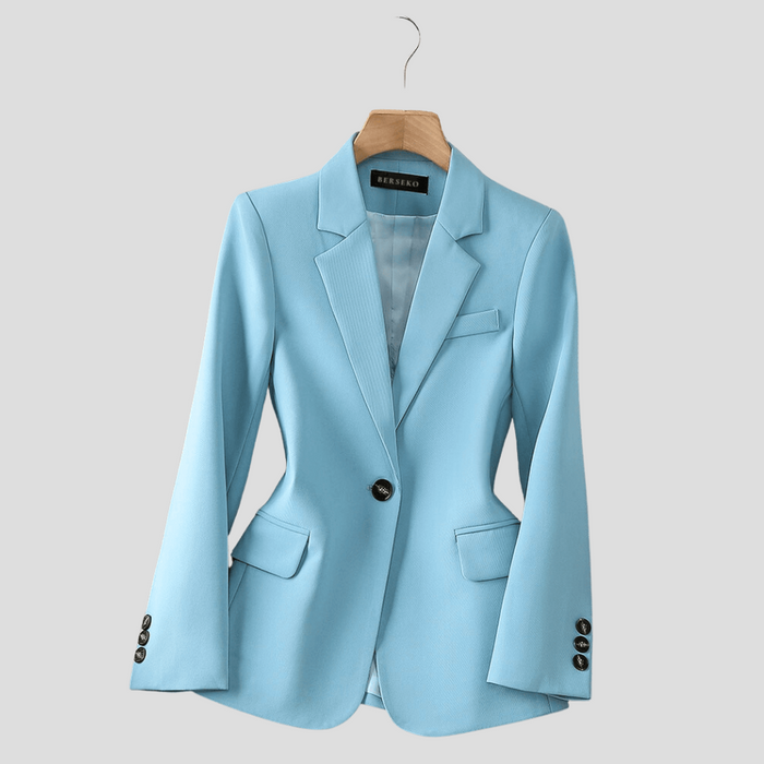 Women's Single-Breasted Blazer with Notch Lapel