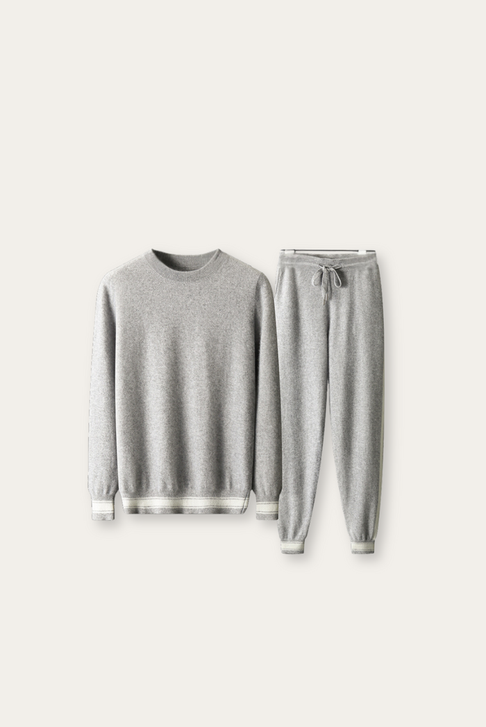 Ribbed Crew Neck Sweatshirt & Joggers Lounge Set