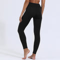Fleece-lined black thermal leggings