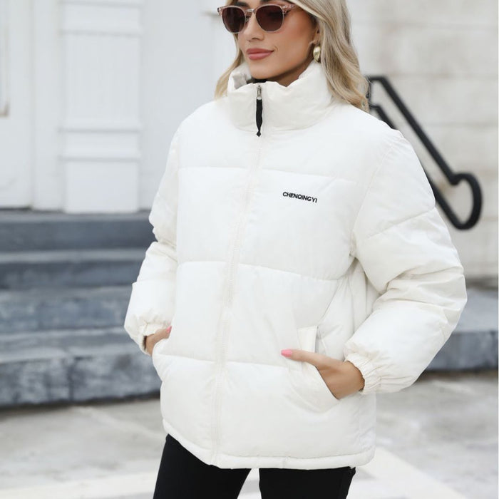 Millie | Women's padded puffer jacket with stand collar