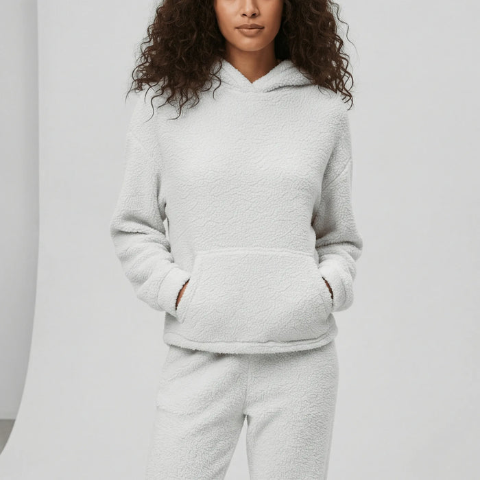 Women's Hooded Loungewear Set with Kangaroo Pocket