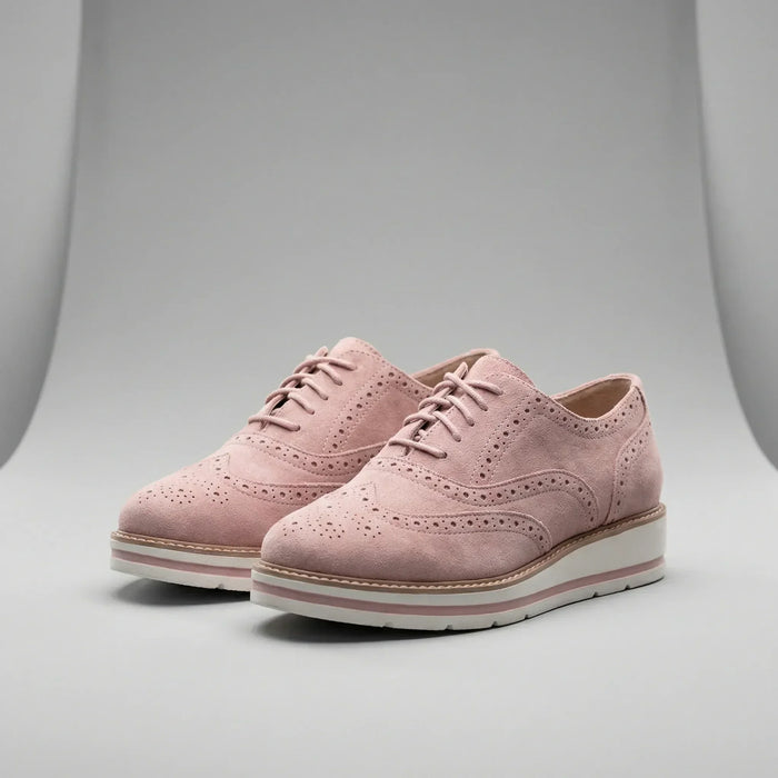 Women's Lace-Up Oxford Trainers with Brogue Detail