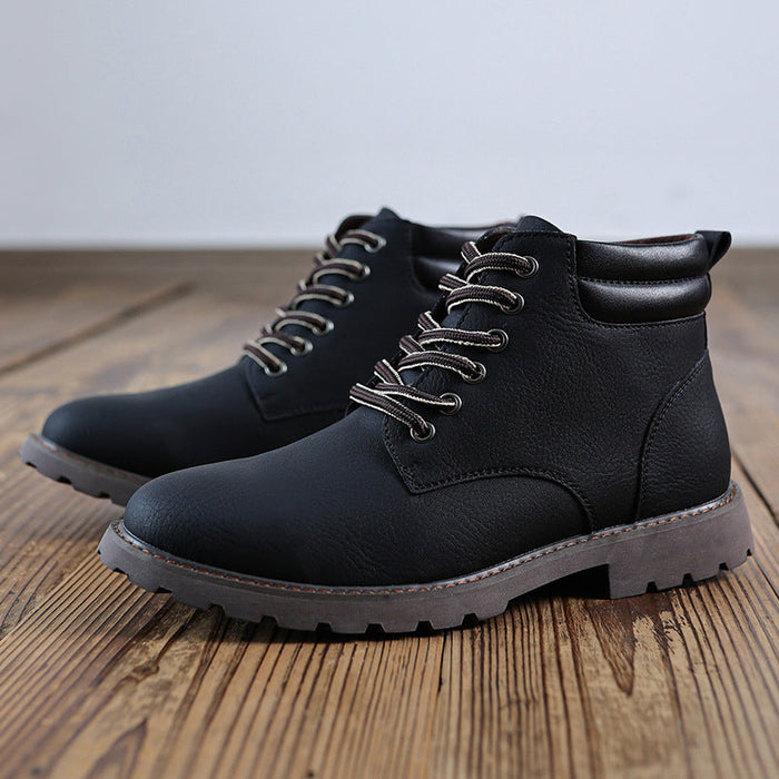 Men's Lace-Up Ankle Boots with Padded Insole