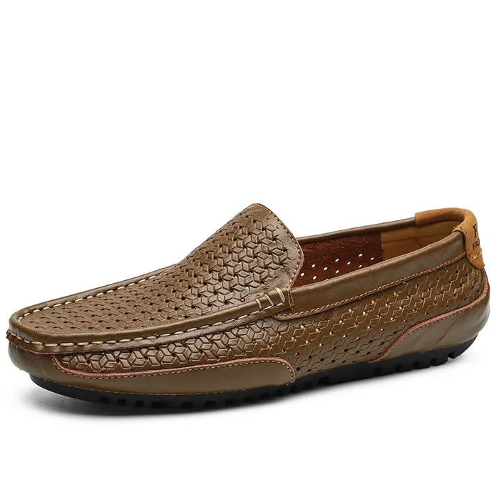 Men's Woven Slip-On Loafer Driving Shoe Breathable