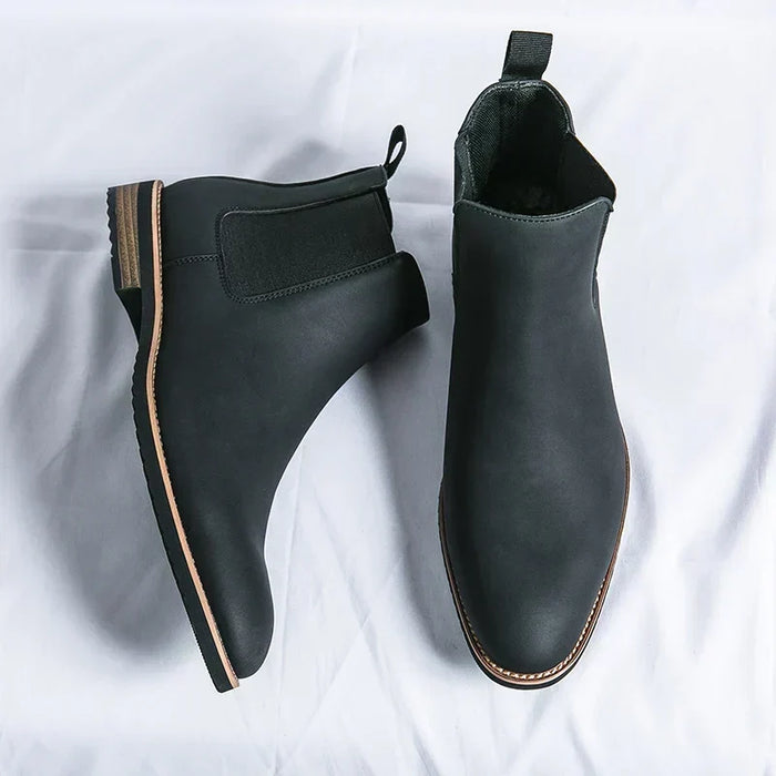 Men's Chelsea Boots Elastic Gusset Ankle-High Traction Sole