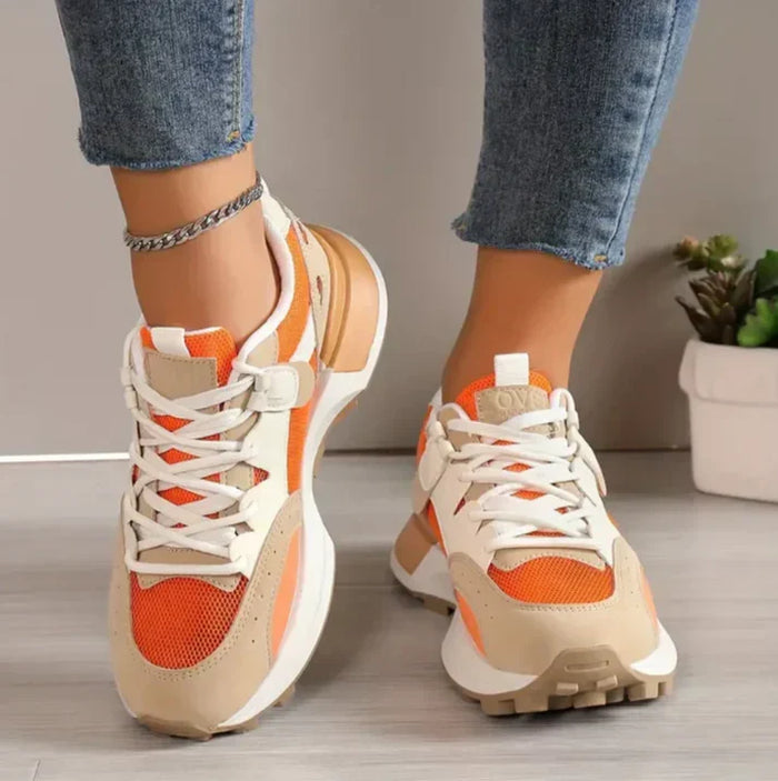 Women's Colour-Block Chunky Trainers with Textured Sole