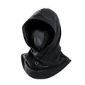 Black fleece balaclava with mesh panel