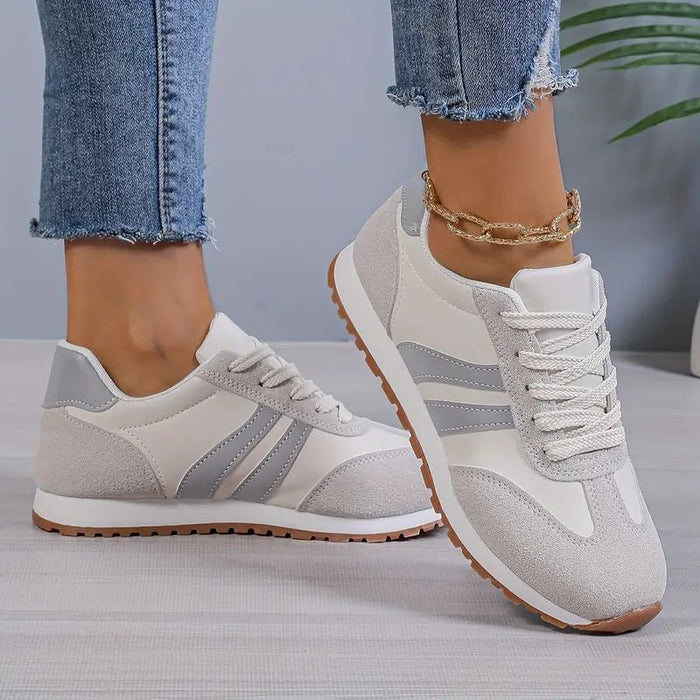 Women's Lace-Up Trainers with Cushioned Insole