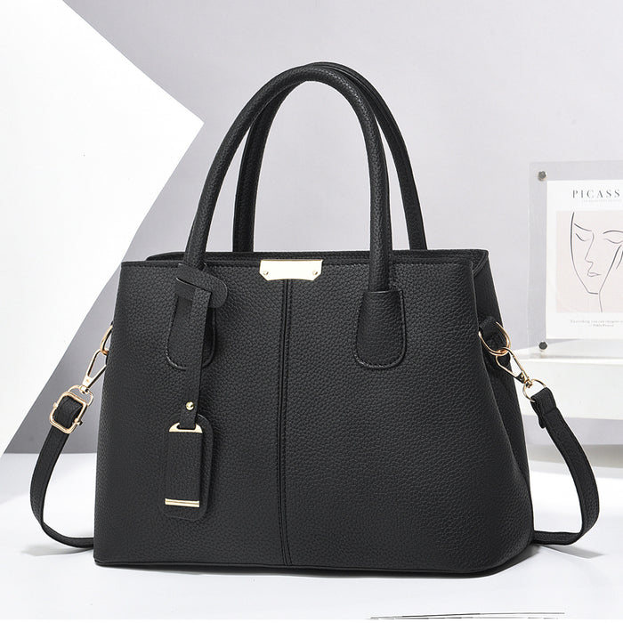 Isla | Structured faux leather tote with shoulder strap