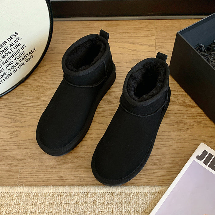 Women's Faux Fur Lined Ankle Boots Slip-On