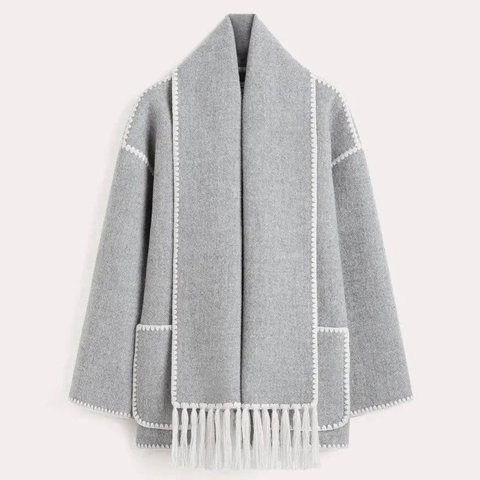 Women's Hooded Jacket with Contrast Trim Detail